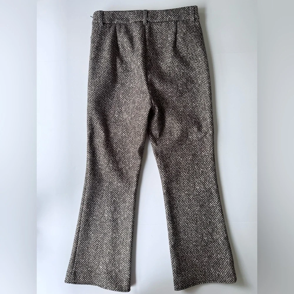 Tory Burch Gray Tweed Flare Trousers